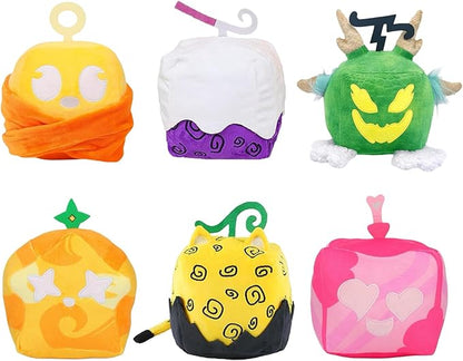 6 Packs B-lox Fruits Plush, B-lox Fruits Plushies B-lox Plush Pillow Stuffed Toy, Soft Fruits Hugging Plush Pillow Toy Gifts, Squishy Pillow Stuffed Figure Gifts for Kids Boys Girls Valentines Day