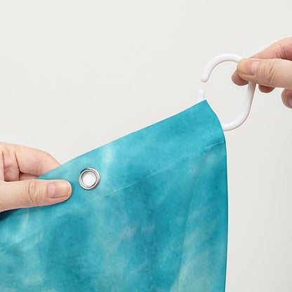 AILONEN Sea Turtle Shower Curtain,Sea Turtle with Starfish Bath Curtain Cloth Fabric Bathroom 72" W*72" H Inch,12 Pack Hooks for Kids,Ocean Themed Bathroom Curtain