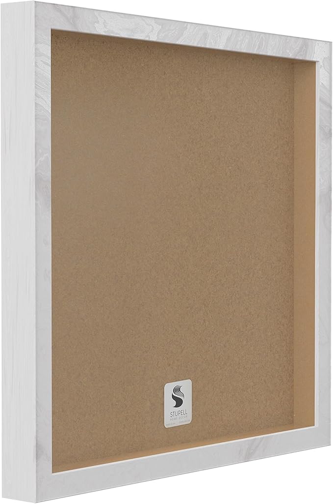 Stupell Industries Believe in Yourself Be Unstoppable Phrase Rustic Typography, Designed by Jennifer Pugh White Framed Wall Art, 17x17