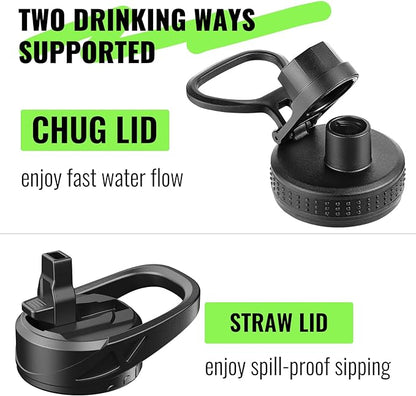 32 oz Glass Water Bottle with Straw and Handle, Sports Motivational Water Flask with Silicone Sleeve, Large Leakproof Water Flask Cup with Time Marker for Travel, Gym, Sage