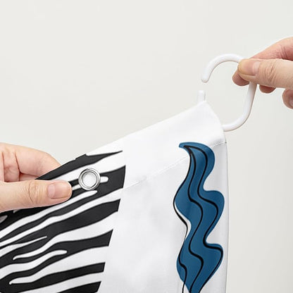 AILONEN Cute Cartoon Dolphin Shower Curtain,Kawaii Ocean Animal Dolphin Bath Curtain Set for Kids Girls Boys,Blue Dolphin Silhouette Fabric Shower Curtains for Bathroom, 36" W*72" H