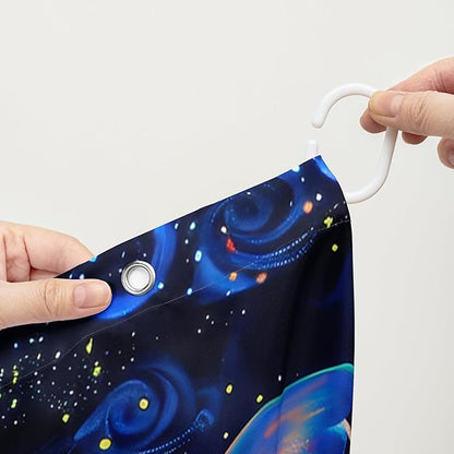 AILONEN Colorful Sea Turtle Shower Curtain for Bathroom,Beautiful Turtle with Jellyfish Bath Curtain for Kids,Boys,Girls,Ocean Animal Waterproof Fabric Shower Curtain Set with Hooks,48" W*72" H