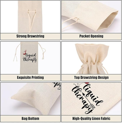 Funny Wine Quotes Wine Bag Wine Tasting Party Supplies for Wine Lovers Women Men Bride Mimi Friend Christmas Birthday Wedding Bachelorrette Party Wine Bags