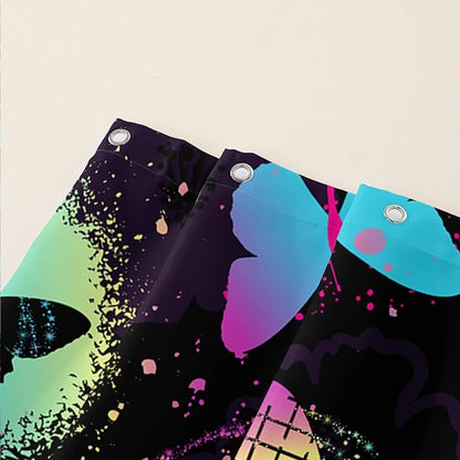 AILONEN Butterfly Shower Curtain for Girls Women 48" W*72" H Blue Butterfly Bathroom Decor,Beautiful Butterfly Bath Curtain Polyester Waterproof Bathroom Curtain with 12 Hooks