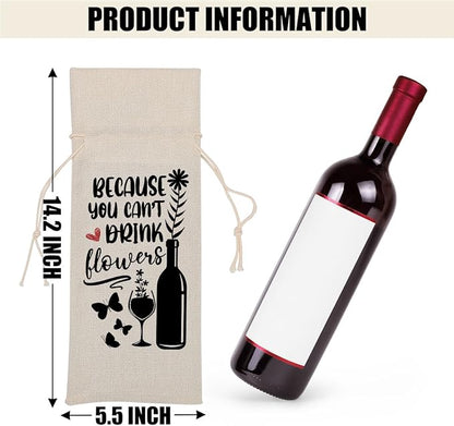 Funny Wine Quotes Wine Bag Wine Tasting Party Supplies for Wine Lovers Women Men Mum Groom Friend Christmas Birthday Wedding Bachelorrette Party Wine Bags