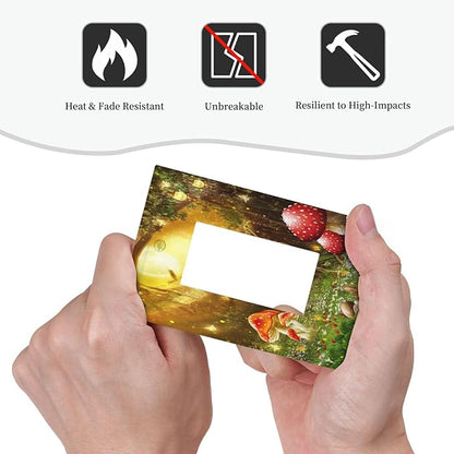 Red Mushroom Forest Fairy Moon Butterfly 1 Gang Rocker Bohemian Light Switch Covers Decorative Single Decora Outlet Wall Plate Faceplate Switchplate GFCI for Kidroom Nursery Decor