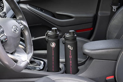 Florida State Water Bottle - Black Double Walled Stainless Steel 24 oz Keeps Drinks Cold or Hot