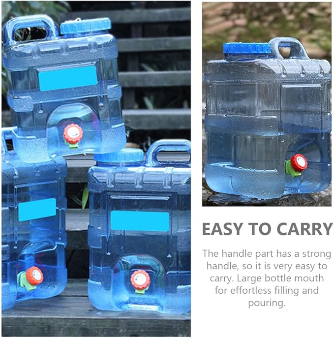 INOOMP Big Water Bottle 2 Gallon Water Jug 10l Camping Water Gallon with Spigot Handle Design Water Jug Camping Water Tank Carrier Container Camping Water Big Water Bottle 2 Gallon Water Jug
