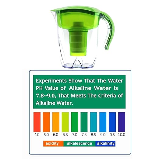 Alkaline Water Filter Pitcher, 3,5L Filter Kettle, High PH Alkaline Water Filter Pitcher, Unique Multi-Stage Filtration, BPA Free for Healthy, Clean & Toxin-Free Mineralized Water (Water Pitcher)