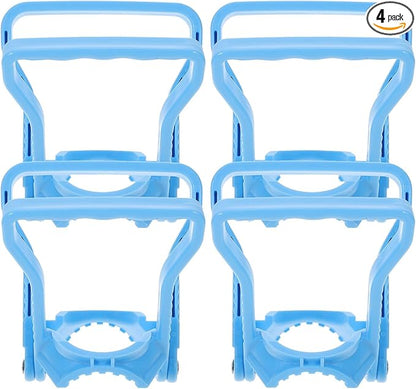 BESPORTBLE 4Pcs 5 Gallon Water Bottle Handles - Stable Ergonomic Grip Handle Carrier Drinking Water Bottle Carrier for 5 Gallon Water Jugs for Prevents Tilting (Blue)
