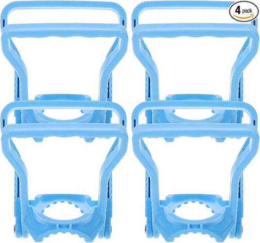 BESPORTBLE 4Pcs 5 Gallon Water Bottle Handles - Stable Ergonomic Grip Handle Carrier Drinking Water Bottle Carrier for 5 Gallon Water Jugs for Prevents Tilting (Blue)