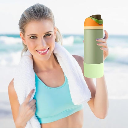 2PCS Silicone Water Bottle Boot for Owala 24oz 32oz 40oz,Anti-Slip Protective Sleeve Bottom Bumper Protector for FreeSip, Twist, and Flip Water Bottles