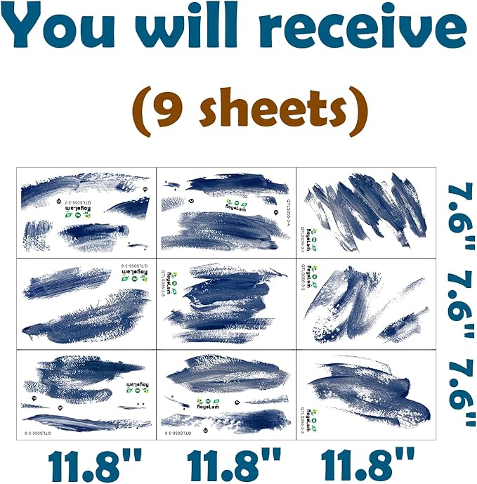 DIY Oil Painting Brushstroke Wall Decal for Kids - Creative Brushstroke Wall Sticker | Removable, Waterproof, and Easy Peel and Stick | Perfect for Kids, Baby Room, Classroom, Living Room,