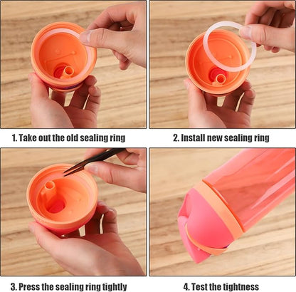3pcs Replacement Stopper Compatible with Owala Freesip 19/24/25/32/40oz, with 3pcs Silicone Seal Lid Sealing Rings, Anti Leak Water Bottle Top Cap Lid Ring Mouthpiece Parts for Owala Accessories