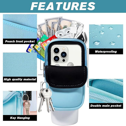 Water Bottle Pouch for Stanley Quencher Adventure 40oz,Gym Tumbler Stanley Cup Accessories for Women,Tumbler Pouch for Cards, Keys, Earphone,Phones