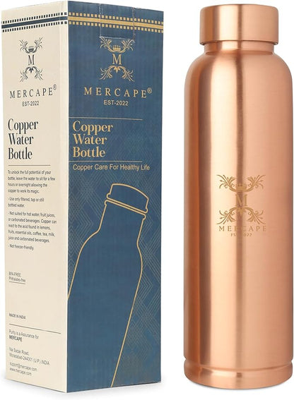 Copper Water Bottle A Handmade Ayurvedic Enameled Print Pure Copper Water Bottle For Drinking - Increase Your Water Consumption, and Experience Immediate Health Benefits (ENAMELED PRINT 8)