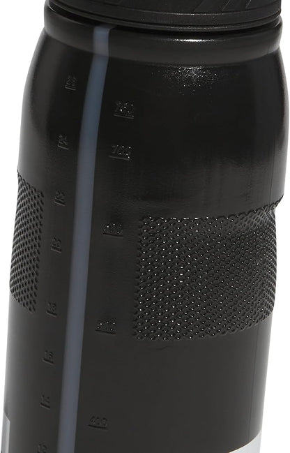 adidas 750 ML (28 oz) Stadium Refillable Plastic Sport Water Bottle, Black/White/Black, One Size