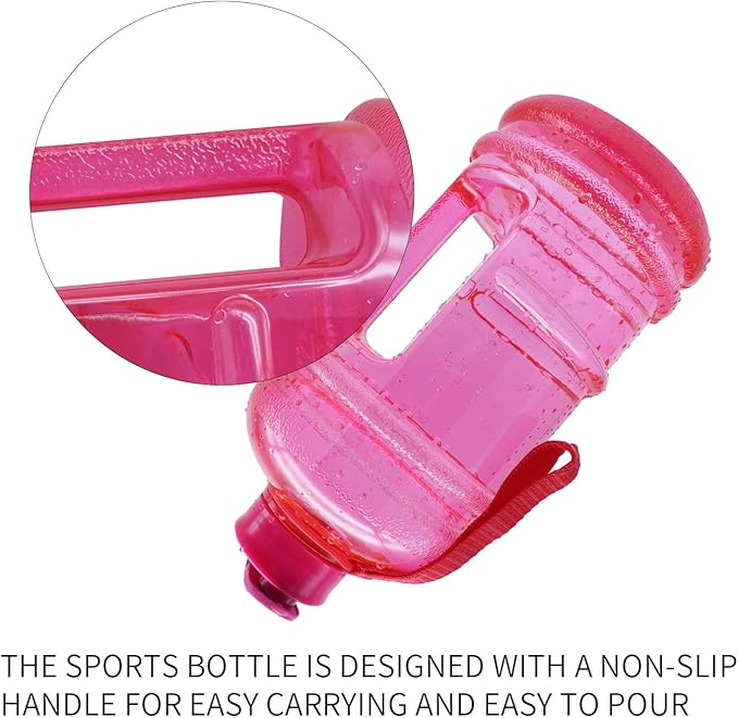 Water Jug Large Water Bottle Sport (2.2L/75 Oz) Leakproof Gym Container Large Capacity Drinking Tank(Pink)