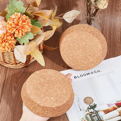 OLYCRAFT 2 Pcs Large Cork Stoppers Tapered Cork Plugs Wood Corks Lids Bottle Lids Cork Stoppers 4.7~5.5 inch Wine Bottle Stoppers Wood Jar Cork for Kitchen Wedding Favor Canning - 3cm Thick