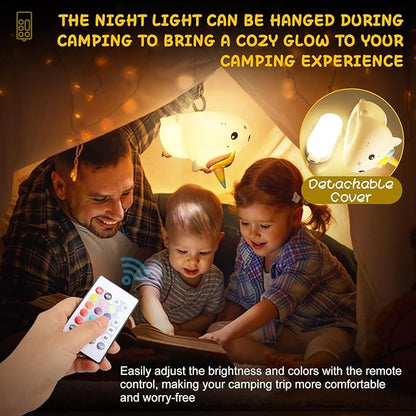 Cute Unicorn Night Light for Kids, 12+1 Color Changing Lamp 6 Level Dimmable Nightlight for Baby Room Decor and Toddler Night Light, Soft Cute Lamp, Kawaii Gifts for Kids Girls Boys Baby Children