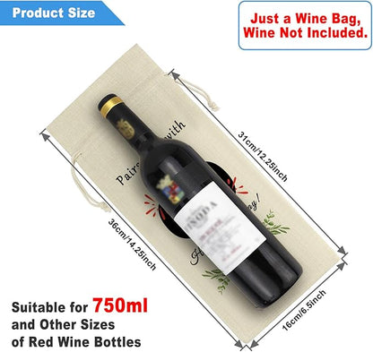 60th Birthday Gift for Women Men Happy 60th Birthday Decorations Wine Bag 60 Years Old Birthday Gift Ideas for Friends Dad Mom Husband Wife Pairs Well with Turning 60 Sixty Birthday Wine Bottle Bag