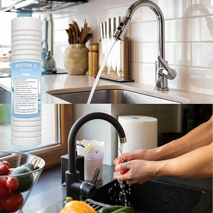 5 micron water filter 10 x 2.5 sediment filter,Be suitable for sediment filter for well water,Reduces sediment, sand, soil, silt and rust and is suitable for standard filter housing. (4 pack)