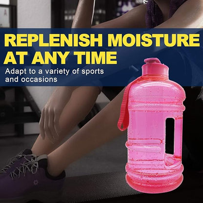 Water Jug Large Water Bottle Sport (2.2L/75 Oz) Leakproof Gym Container Large Capacity Drinking Tank(Pink)
