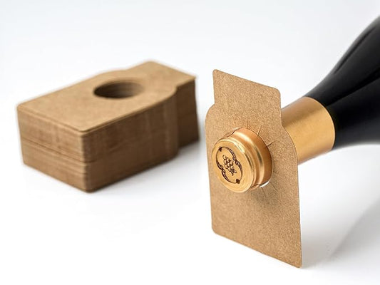 Plain Kraft Paper Wine Bottle Tags - Durable Blank Wine Bottle Neck Tags with 1.1-Inch Hole - Disposable Vintage Tags - Perfect for Home, Events & Gifting | Brown (200 Pcs, 2¼ x 3½ Inches)