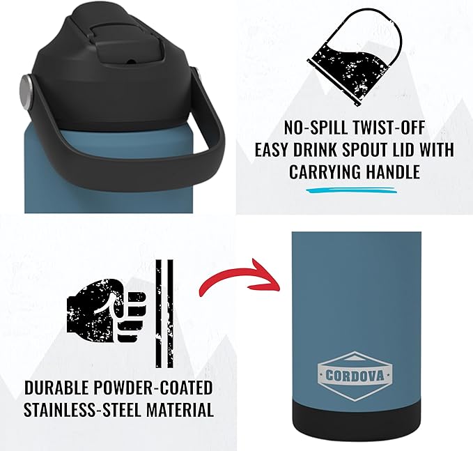 Cordova Outdoors Trailhead Class Water Bottle, Yonder, 18 oz