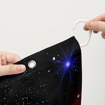 AILONEN Racing Car Shower Curtain for Bathroom, Blue Galaxy Starry Sports Cat Bath Curtain,Speed Car Shower Curtain for Kids Teen,Waterproof Curtain Bathroom 72" W*72" H Decor with 12 Plastic Hooks