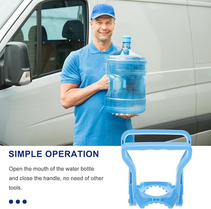 BESPORTBLE 4Pcs 5 Gallon Water Bottle Handles - Stable Ergonomic Grip Handle Carrier Drinking Water Bottle Carrier for 5 Gallon Water Jugs for Prevents Tilting (Blue)