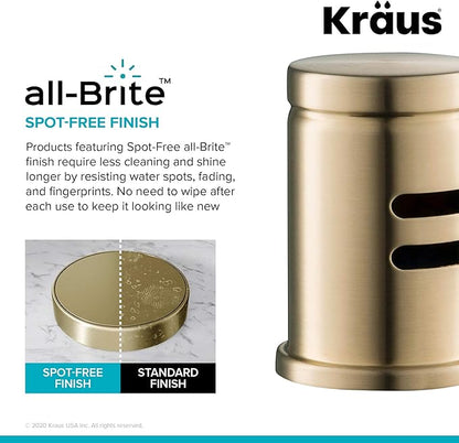 KRAUS Spot Free Bolden™ 18-Inch Commercial Kitchen Faucet with Air Gap in All-Brite™ Antique Champagne Bronze Finish