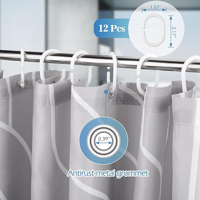 Aimego Extra Long Shower Curtain - Funny Cute Blue Dinosaur Ride A Bike Fun Dino Fabric Cloth Bath Shower Curtain Set with 12 Hooks for Bathroom Decor Accessories Bathtub Curtain, 72"x84"