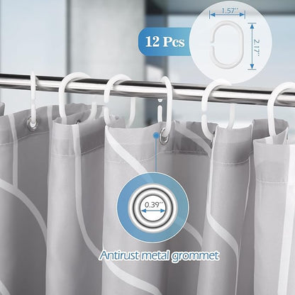 Aimego Funny Shower Curtain Blue Dinosaur Ride A Bike Pattern Cute Dino Pattern Shower Curtain Set with 12 Hooks for Bathroom Decor Accessories Bathtub Curtain, 72"x72"