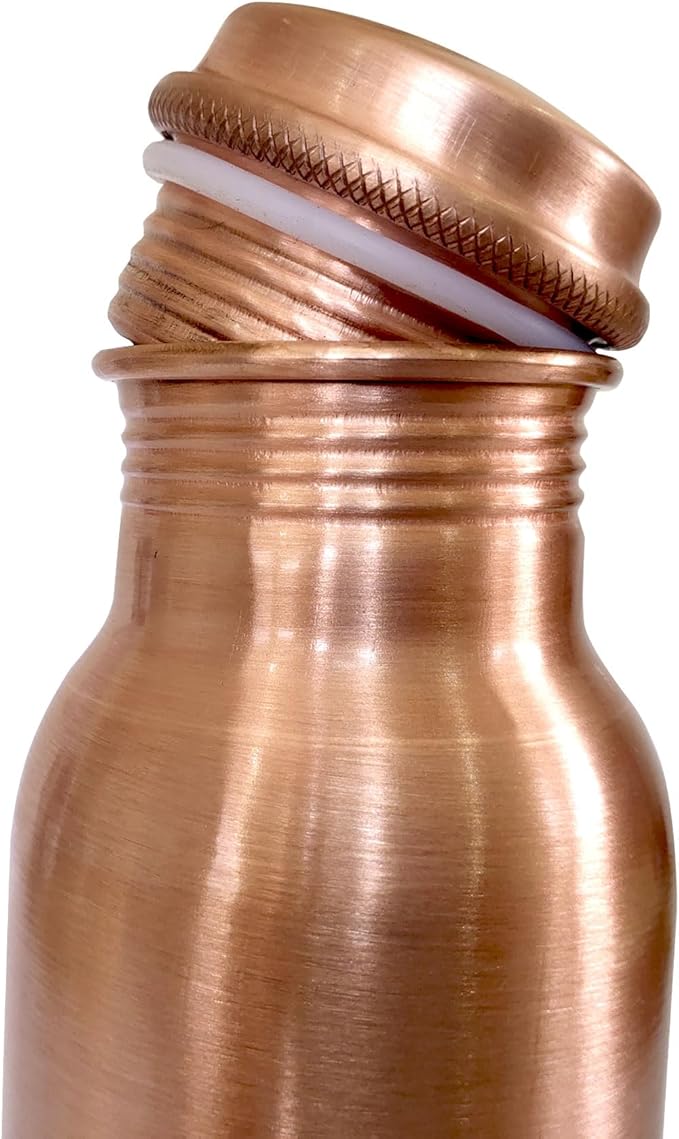 Ayurvedic Drinking Copper Water Bottle for Sports, Travel, Yoga & Everyday Use, Water Bottle for Gym, Office, Hiking, Outdoor Capacity 32 Oz (Design 11, 32 Oz)