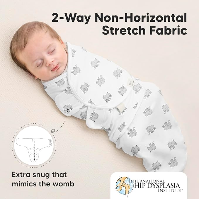 3-Pack Organic Baby Swaddle Sleep Sacks - Newborn Swaddle Sack, Ergonomic Baby Swaddles 0-3 Months, Swaddles for Newborns, Baby Sleep Sack, Baby Swaddle Blanket Wrap, Baby Essentials(The Wild 2)