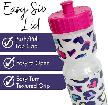 50 Strong Kids Water Bottle | 22 oz. BPA- Free Sports Squeeze Water Bottles with Pull Top Cap |Perfect Water Bottle for School | Reusable & Durable for Boys & Girls | Made in USA