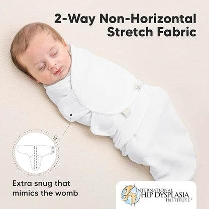 3-Pack Organic Baby Swaddle Sleep Sacks - Newborn Swaddle Sack, Ergonomic Baby Swaddles 0-3 Months, Swaddles for Newborns, Baby Sleep Sack, Baby Swaddle Blanket Wrap, Baby Essentials (Candy)