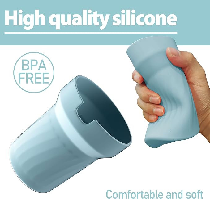 40oz Cup Accessories, Silicone Boot for 40oz Tumbler, Bottom Protector Cup Boot, Water Bottle Holder（Silicone Blue）