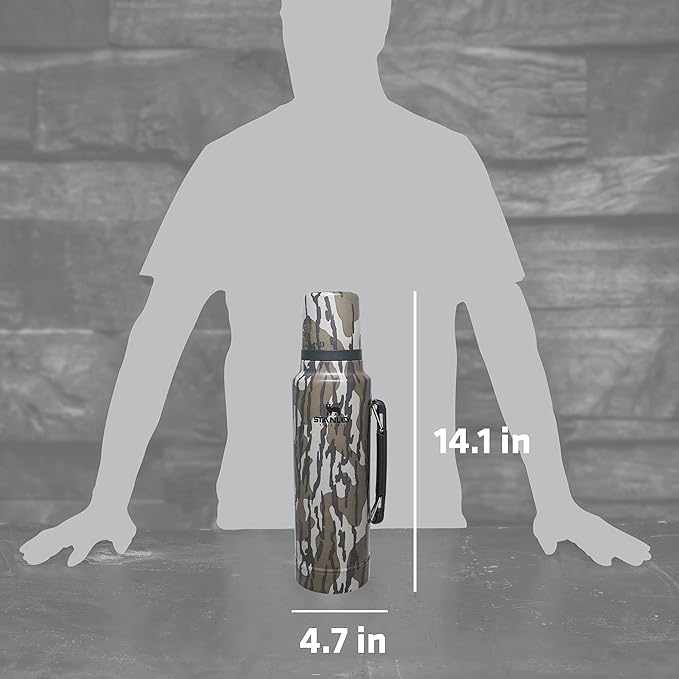 Stanley Classic Vacuum Insulated Wide Mouth Bottle -BPA-Free 18/8 Stainless Steel Thermos for Cold & Hot Beverages