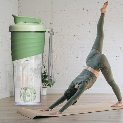 Shaker Bottle for Protein Mixes，24 oz，Protein Shaker Bottles with Whisk Ball, Mixer Bottle, Protein Bottle,Portable Pre Workout Whey Protein Drink Shaker Cup，Green