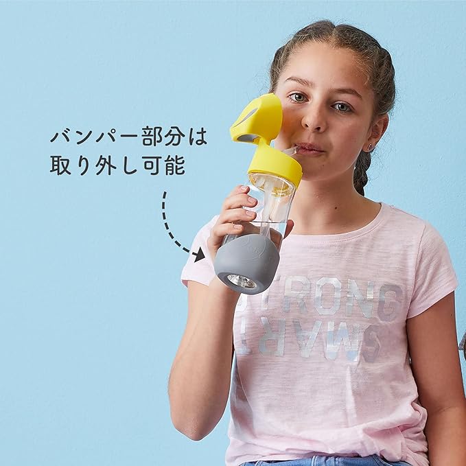 b.box 20oz Tritan Straw Bottle | Large, Modern Water Bottle with Flip Straw for Kids | Spill Proof, BPA Free (Indigo Rose, 20 oz)