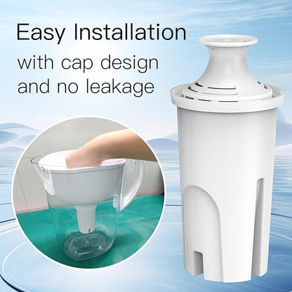 3-Pack Standard Water Filter Replacements for Brita® Water Pitchers and Dispensers, NSF Certified to Reduce Chlorine and Bad Taste, BPA free