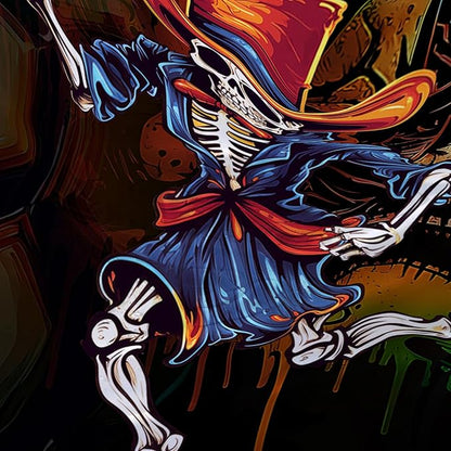 AILONEN Sugar Skull Shower Curtain,Funny Skull Skeleton Design Shower Curtain Set with Hooks for Boys Girls Teens,Skeletons Playing Balls Waterproof Fabric Shower Curtain for Bathroom,48" W*72" H