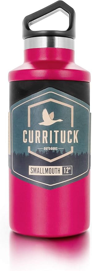 Camco Currituck Standard Mouth Raspberry Pink 12 oz. Water Bottle - BPA Free, Keeps Drink's Temperature For Hours, Great for Outdoor Activities (51936)