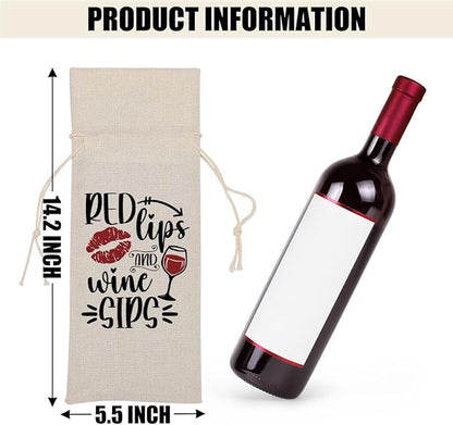 Funny Wine Quotes Wine Bag Wine Tasting Party Supplies for Wine Lovers Women Men Yaya Groom Friend Christmas Birthday Wedding Bachelorrette Party Wine Bags