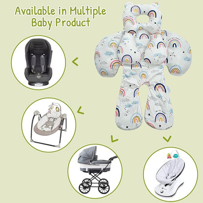 Baby Toddler Stroller Pillow for Newborn, Infant Car Seat Insert Carseat Sleeping Cushion, 2-in-1 Body Ultra-Soft Comfort Support