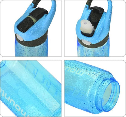 mountop Kids Water Bottle with Silicone Straw and Handle, Easy Use for Girls and Boys, BPA-free Water Bottle for Kids 14oz 400ml