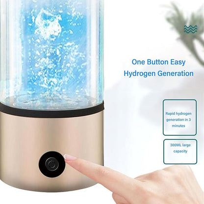 300ml Hydrogen Water Bottle, Hydrogen Water Generator with Ion Water Bottle Improve Water Quality in 3 Minutes, Portable Hydrogen Water Bottle Generator 1200-1400ppb