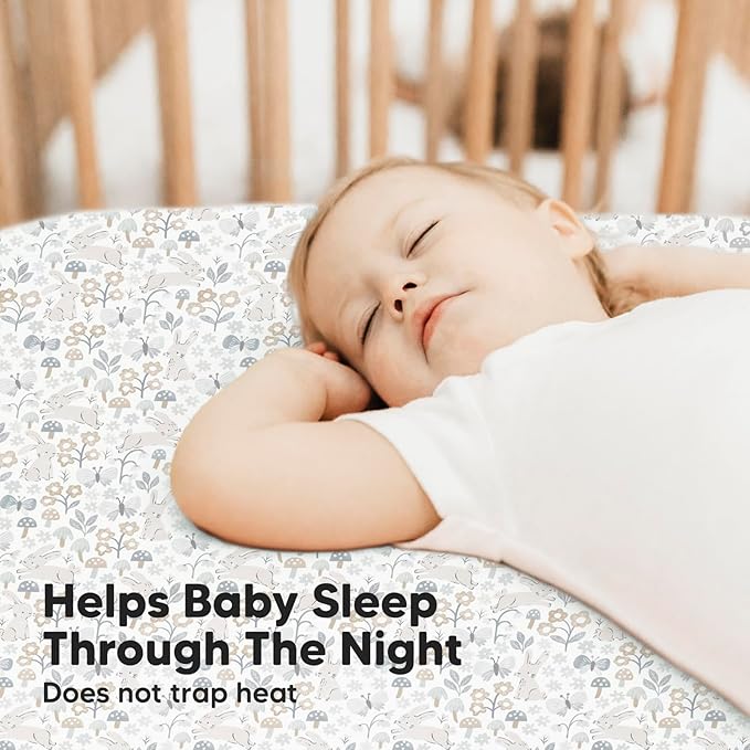 2-Pack Crib Sheets for Boys,Girls - Viscose Derived from Bamboo Fitted Crib Sheet, Organic Baby Crib Sheets, Crib Mattress Sheet,Toddler Bed Sheets, Baby Sheets for Crib Fitted Sheets (Prairie)